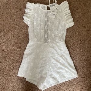 NWT White Zara Shorts Romper